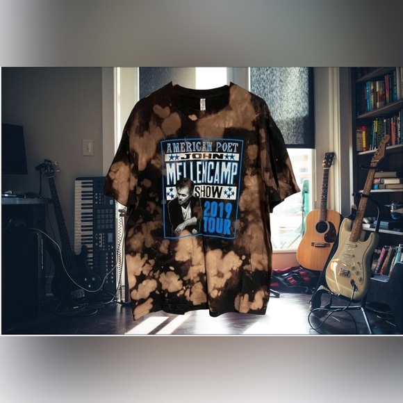John Mellencamp Concert T Shirt Adult XL Acid Washed‎ 2019 American Poet Tour - Picture 1 of 10